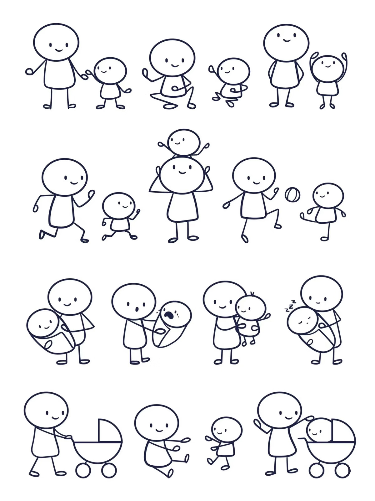 【转】简笔画-带娃