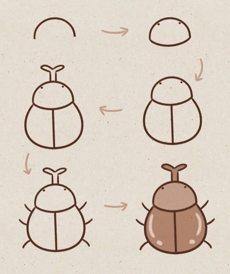【转】胖天牛简笔画
